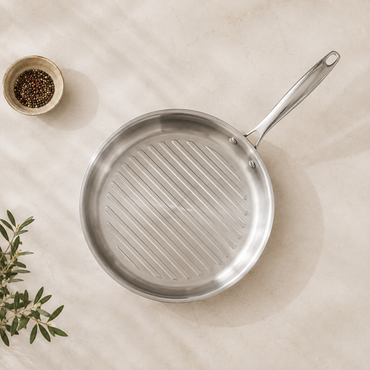Karaca PowerSteel 3-Ply 316+ Stainless Steel Copper Grill Pan 28 cm – 2 L, 153.03.08.0571