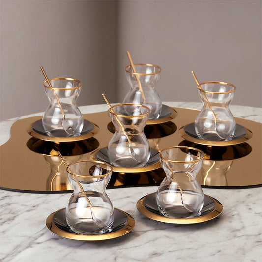 Karaca Lacin 18Pcs Tea Set 120ML, 153.03.05.0089