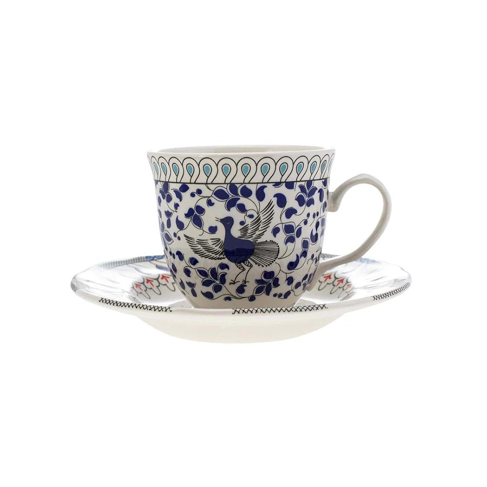 Karaca Mai Seljuk Series Set of 2 Porcelain Tea Cups, 153.03.07.9017