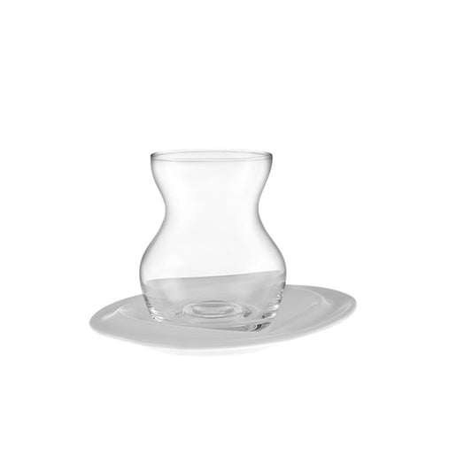 Karaca Circle Set of 6 Glass Tea Cups 165ML, 153.09.01.0413