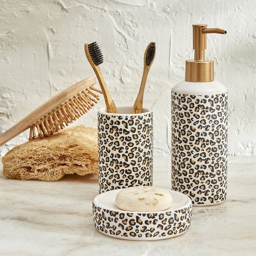 Karaca Home Wild 3-Piece Bathroom Set - Leopard, 300.23.01.0209