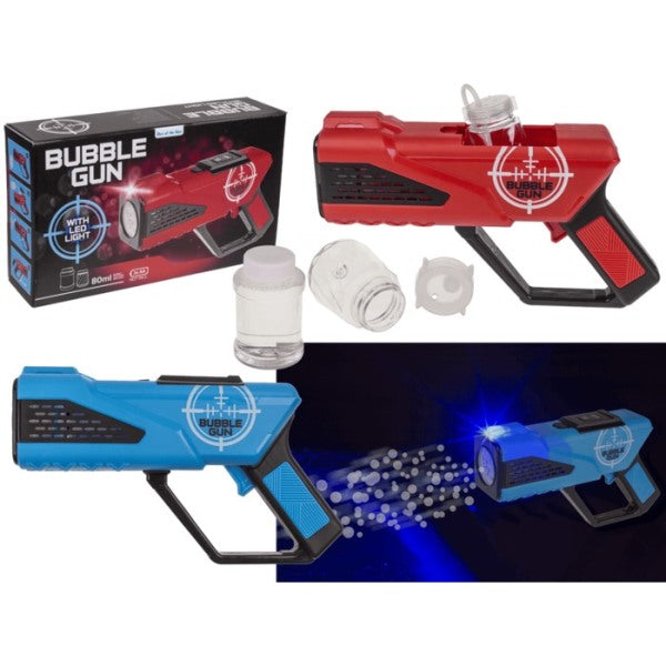 Out Of The Blue, Bubble Gun With Led 25 Cm Incl 80 Ml Soap Bubble Assorted #36/0054.