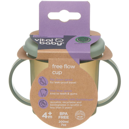 Vital Baby, Hydrate Free Flow Cup - Natural Moss