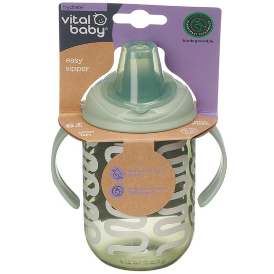 Vital Baby, Hydrate Easy Sipper 350ml- Natural Moss Green