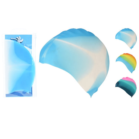 Silicone Swimming Cap in 3 assorted colors