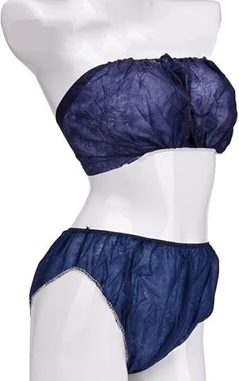 La Perla Tech, Disposable Women's Bra/panties Spa Sauna -Steam Suit -Tanning -Wax Foot Bath (Pack of 100) 50 pics