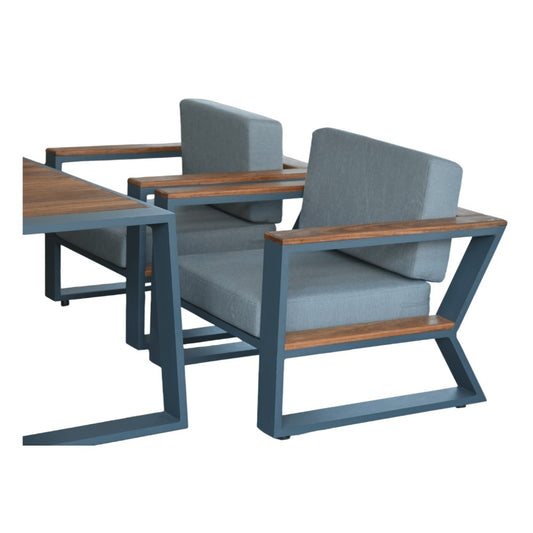BT, Sofa Set Bt Zeus 3+1+1+Mid High Table Smokey Grey