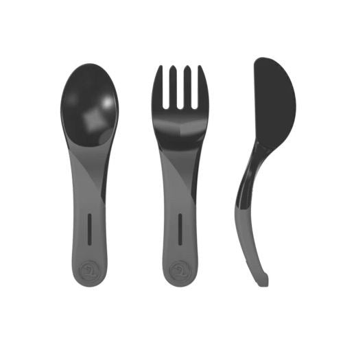 Twistshake, Learn Cutlery 6+M Black, 78208
