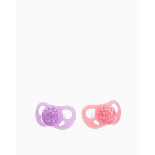 Twistshake, 2X Pacifier 0-6M Pastel Pink Purple, 78286