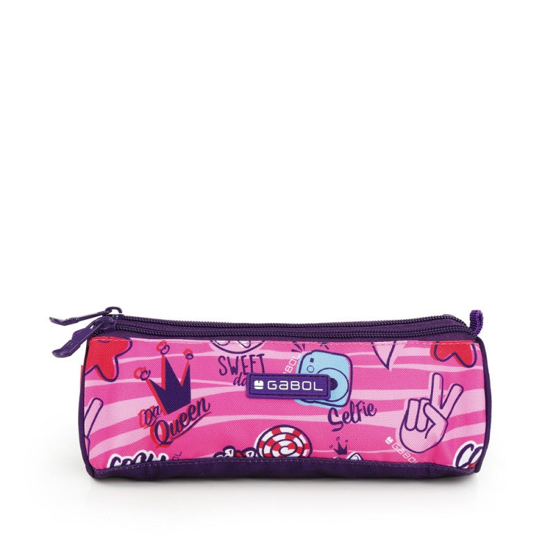 Gabol, Sticker Pencil Case 3-Parts 22X7X7Cm #234109/2024 Fuchsia