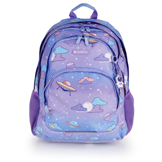 Gabol, School Backpack 3 Parts Cosmos 32x44x18cm#237440/2026 Light Purple.