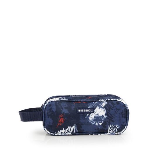 Gabol, School Pencil Case 3 Parts Dash 22x9x9cm#238711/2026 Navy Blue.