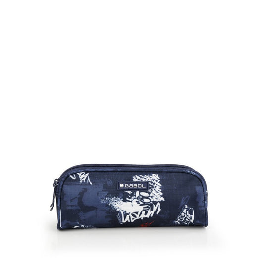 Gabol, School Pencil Case 2 Parts Dash 22x8x6cm#238731/2026 Navy Blue.