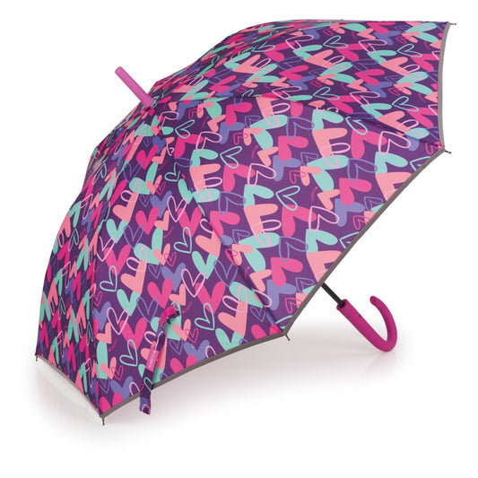 Gabol, School Straight Umbrella - Kokoro Hearts Purple.