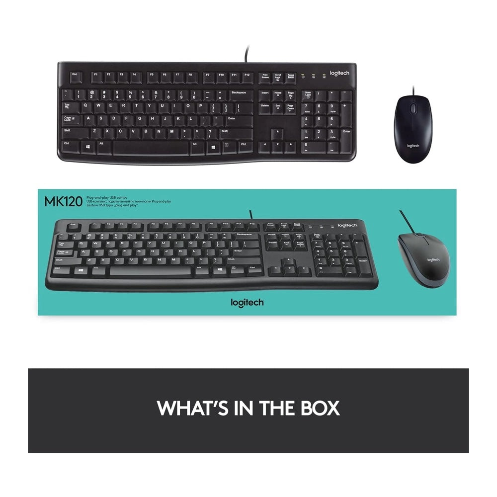 Logitech, Wired Combo Mk120 En/Ar