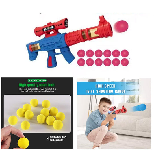 Cool Gift, Blaster-automatic 971-14 Air powered gun, shoots soft balls