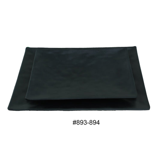 Cool Gift, Plates Black Melamine Dinnerware, Available in Different Sizes