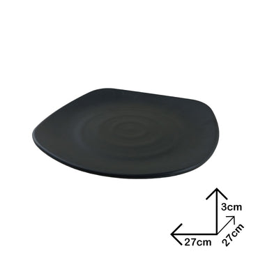 Cool Gift, Dinner Plate Black Melamine Dinnerware, Available in Different Sizes