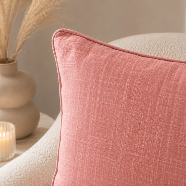 Karaca Home Seina Salmon Plain Filled Cushion 45 x 45 cm, 200.18.01.0326