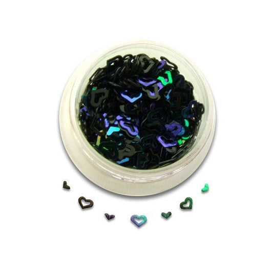 Nascita, Sparkle Heart Nail Art Decoration Green