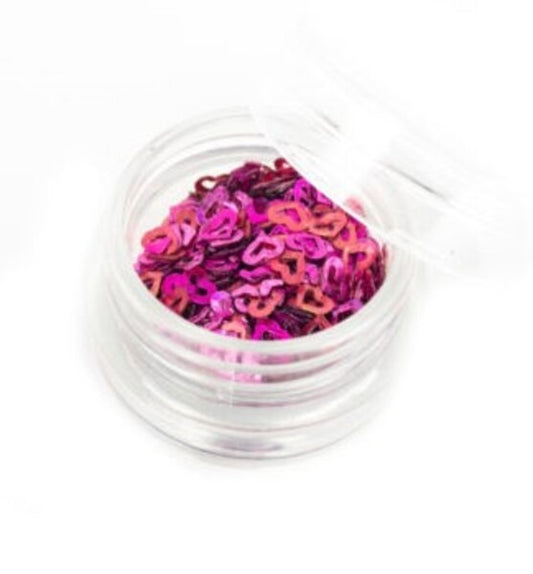 Nascita, Sparkle Heart Nail Art Decoration Pink