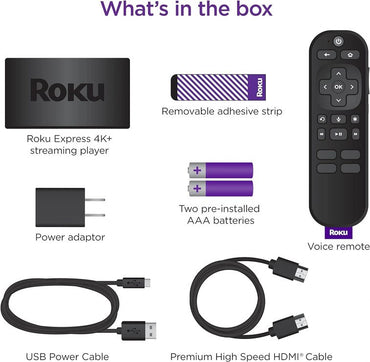Roku, Express 4K+ Streaming Media Player With Voice Remote