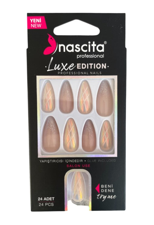 Nascita, Luxe False Nails With Glue 228 Pack of 24