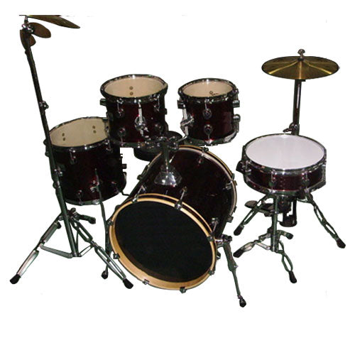 Force 5 Piece Drum Set, Black, Adk-505-Bk