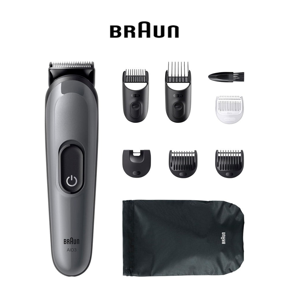 Braun, Aio3540 All-In-One Series 3 Beard Trimmer With 8In1 Grooming Kit
