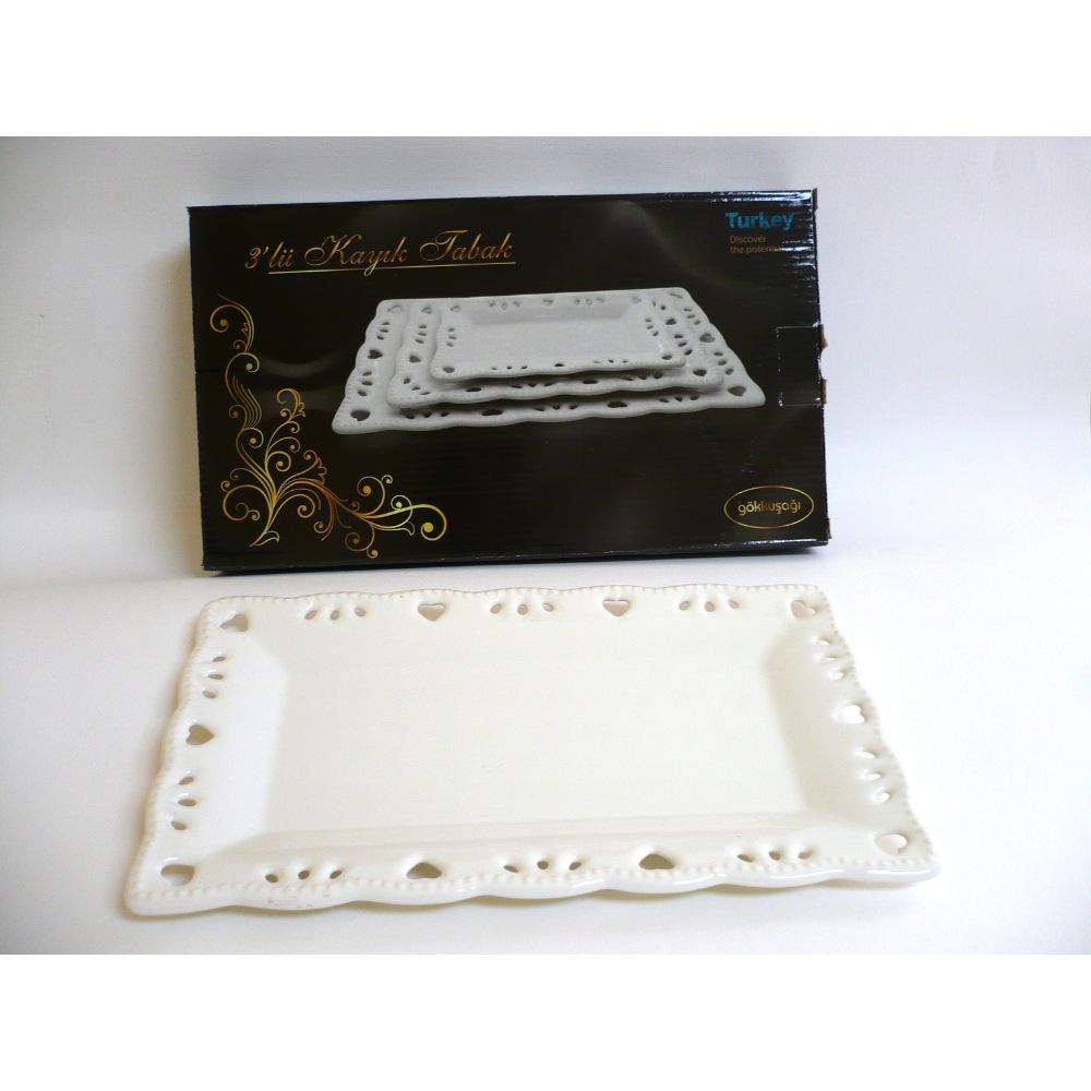 Arow, Rectangular Plate Embossed 29Cm