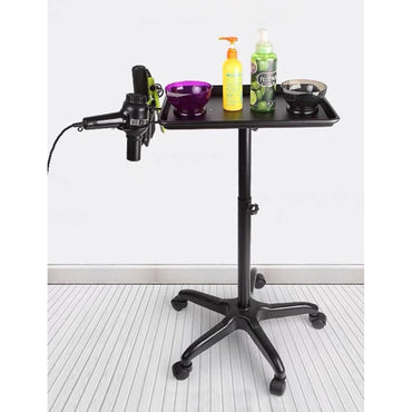 La Perla Tech, Salon Tray On Wheels, Adjustable Salon Rolling Tray For Hairstylist, Aluminum Trolly With Wheels, Salon Trolley Cart For Beauty, Salon Equipment