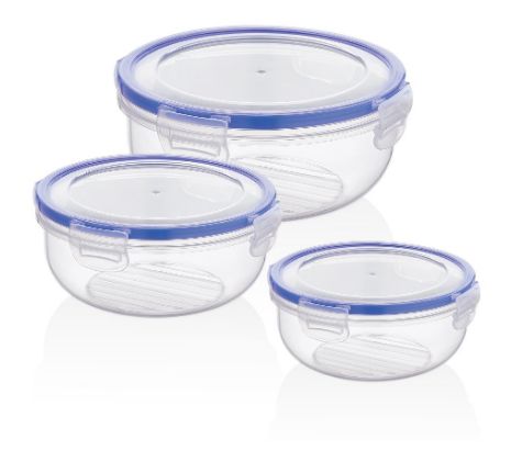 Bager, Cook&Lock Round Storage Container Set 3 Pcs<Br>(800+1350+2250 Ml)