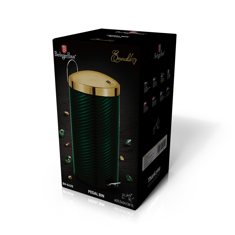 Berlinger Haus, Pedal Bin,7L, Emerald Collection