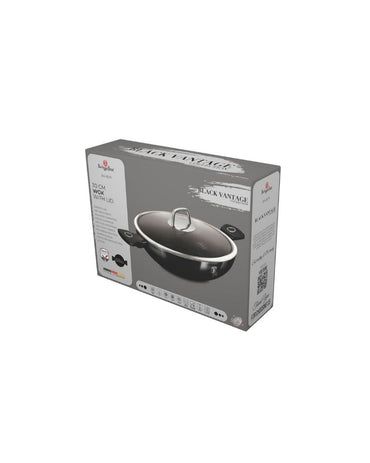Berlinger Haus, Black Vantage 30Cm Wok With Glass Lid B/6