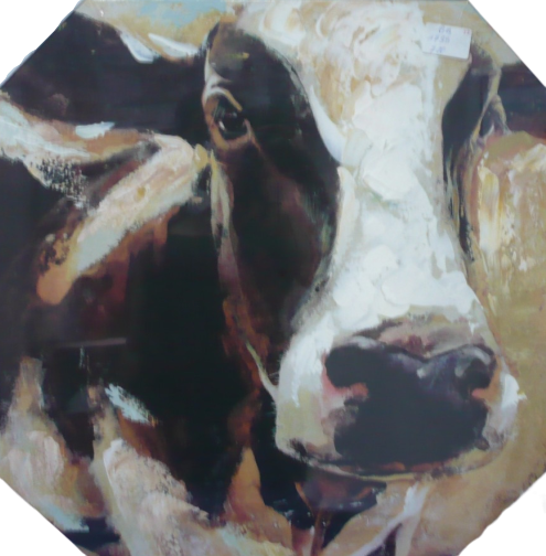 Flyart, Lady Cow Decoration Oil Painting 50X50X2.80Cm
