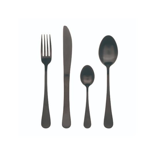 BERGNER Set 24Pcs Cutlery SS Munich Black Matt BG, BG-5132-BK