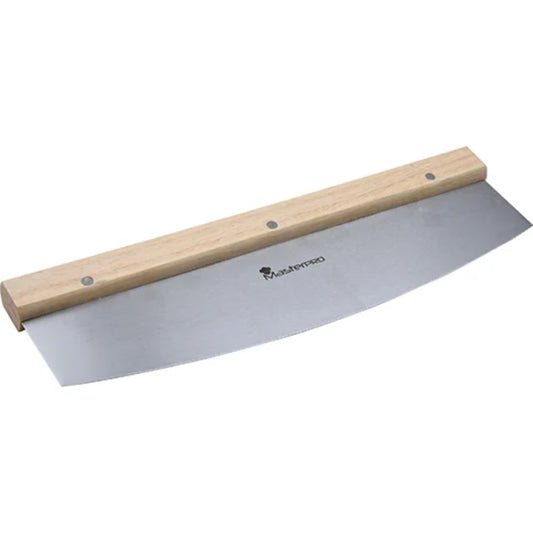 MASTERPRO Crescent Pizza Cutter 35x10.3x2cm, Rubber Wood Handle, Stainless Steel, BGMP-4872