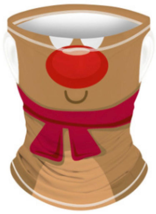 Smile Yalla, Multi Head Wear Scarf, Christmas Santa Red Nose, Big