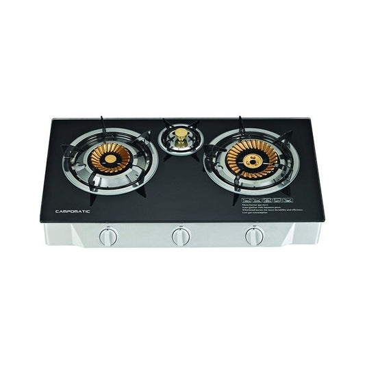 Campomatic, Gas Cooker, Brass Burner ( 2 Double + 1 Single)