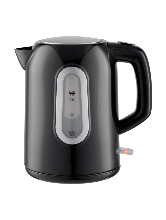 Campomatic, Kettle, 2200W, 1.7L, Black Plastic Body, Water Windows