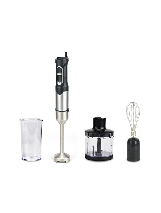 Campomatic, Professional Stick Blender With Chopper, 1000W With Led Light, Multi Speed, Full Stainless Steel Body, Whisk Attachment, Measuring Cup