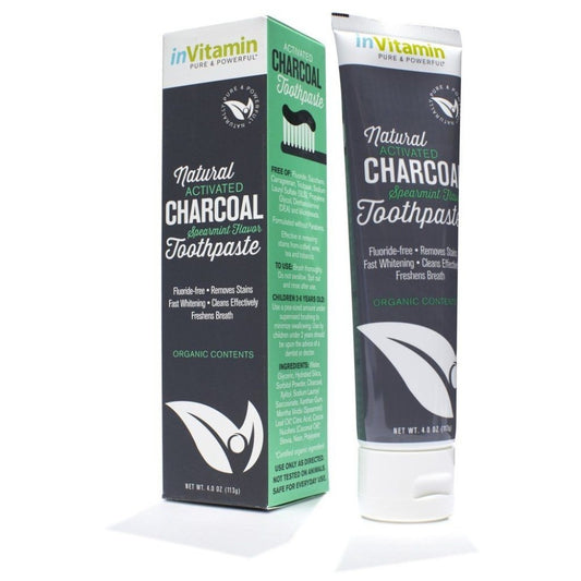 InVitamin, All Natural Activated Charcoal ToothPaste (Spearmint Flavor)