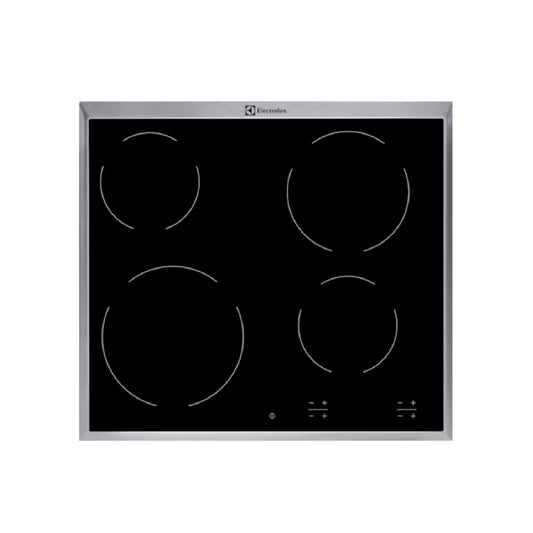 Electrolux Electric Hob 60cm, 4 Burners Ceramic, ELE-EHF6240XOK