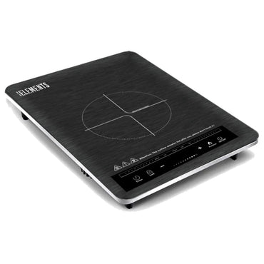 Element, Single Induction Cooker 8 Power Settings, 2000W 75% Energy Saving, Grey Glass