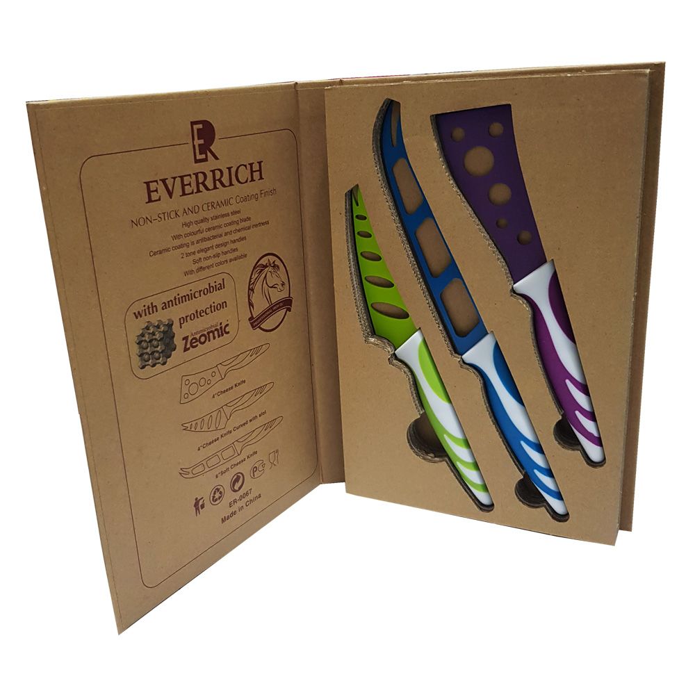 Cool Gift, Everrich, Professional Cheese Knife Set Of 3 Pcs