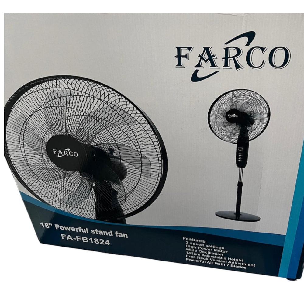 Farco 18” Powerful Stand Fan Power:65W – FA-FB1824
