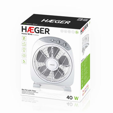HAEGER Home Wind Floor Fan 30.5cm - 40W, FF-012.004A