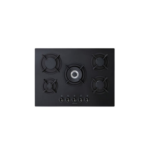 France, Hob 90cm Glass Black 5Burners, FRN-CRYSTAL90