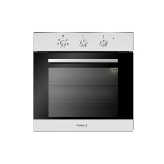 France 60cm Oven, Gaz, Black Door, inox Frame Soft Close Door Convection, FRN-FGG60BFAN