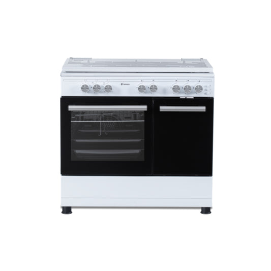 France Cooker 90cm, White Color Plus Convection + 5 Burners, FRN-FR9B50W